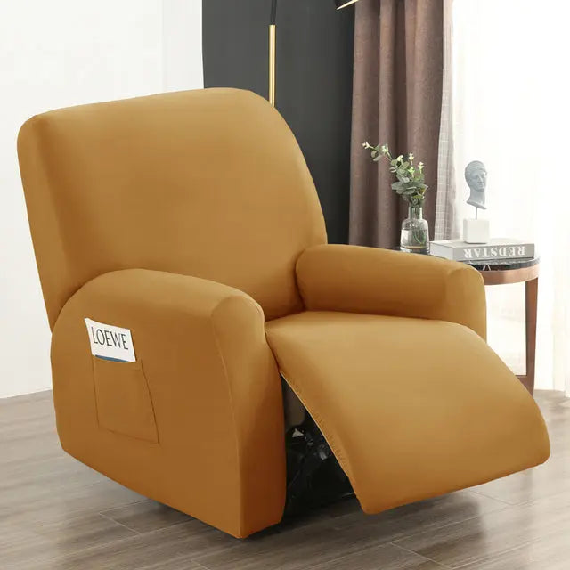 Bronze 4 pieces Waterproof Recliner Sofa Cover for Living Room Sofa & Chair Covers