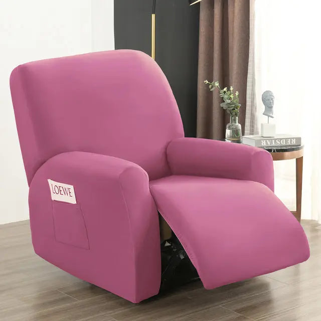 Pink 4 pieces Waterproof Recliner Sofa Cover for Living Room Sofa & Chair Covers