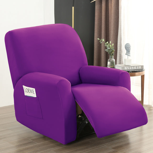Purple 4 pieces Waterproof Recliner Sofa Cover for Living Room Sofa & Chair Covers