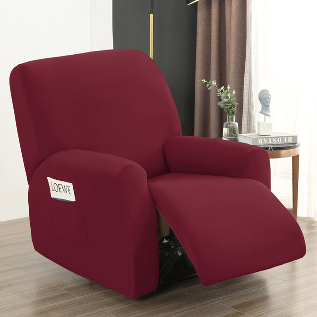 Burgundy 4 pieces Waterproof Recliner Sofa Cover for Living Room Sofa & Chair Covers