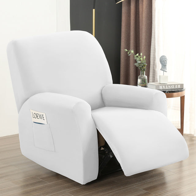 White 4 pieces Waterproof Recliner Sofa Cover for Living Room Sofa & Chair Covers