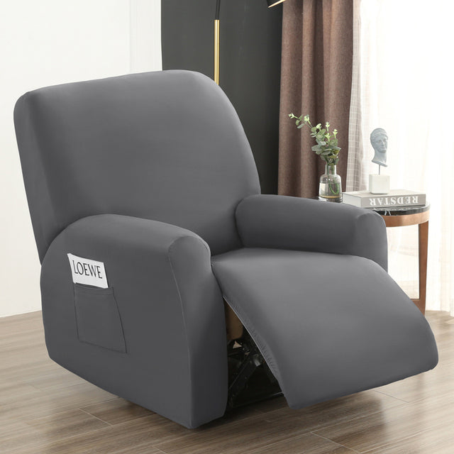 Dark Grey 4 pieces Waterproof Recliner Sofa Cover for Living Room Sofa & Chair Covers