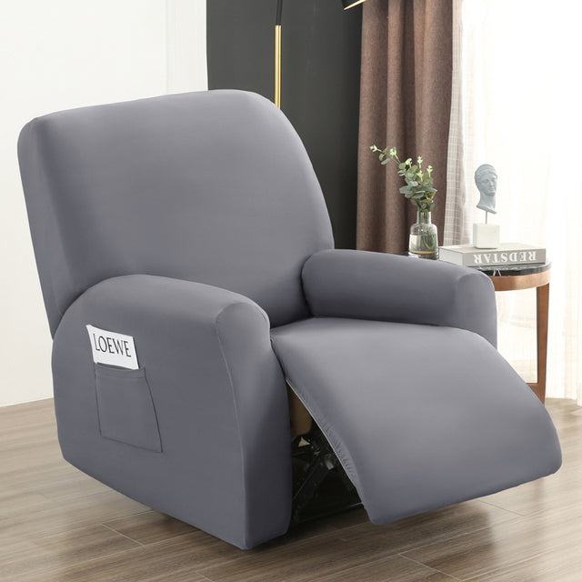 Silver 4 pieces Waterproof Recliner Sofa Cover for Living Room Sofa & Chair Covers