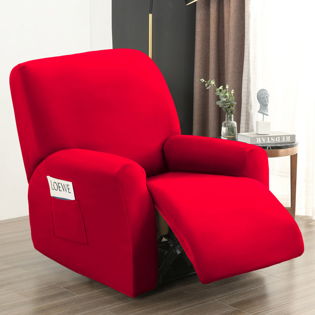 Red 4 pieces Waterproof Recliner Sofa Cover for Living Room Sofa & Chair Covers