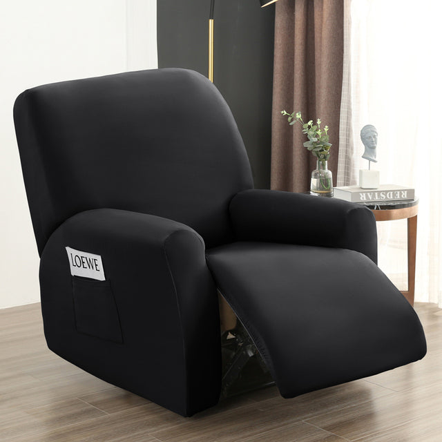 Black 4 pieces Waterproof Recliner Sofa Cover for Living Room Sofa & Chair Covers