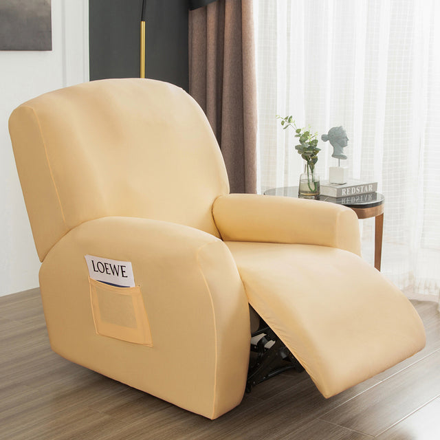 Khaki 4 pieces Waterproof Recliner Sofa Cover for Living Room Sofa & Chair Covers