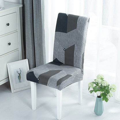 1 Pcs Geometric Dining Chair Cover Spandex Elastic Chair Slipcover Sofa & Chair Covers