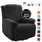 4 pieces Plush Velvet Recliner Sofa Cover for Living Room Sofa  Chair Covers