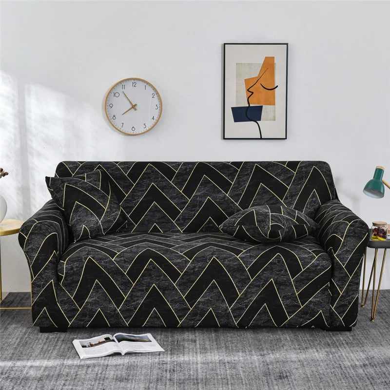 Geometric Sofa Cover - Non-Slip & Elastic - Available in 1, 2, 3 and 4 Seater in Various Patterns Sofa & Chair Covers