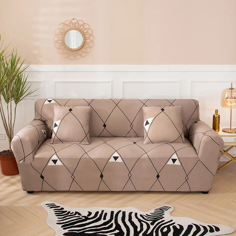 Geometric Sofa Cover - Non-Slip & Elastic - Available in 1, 2, 3 and 4 Seater in Various Patterns Sofa & Chair Covers