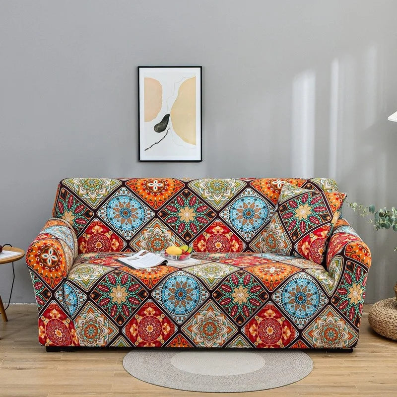 Geometric Sofa Cover - Non-Slip & Elastic - Available in 1, 2, 3 and 4 Seater in Various Patterns Sofa & Chair Covers