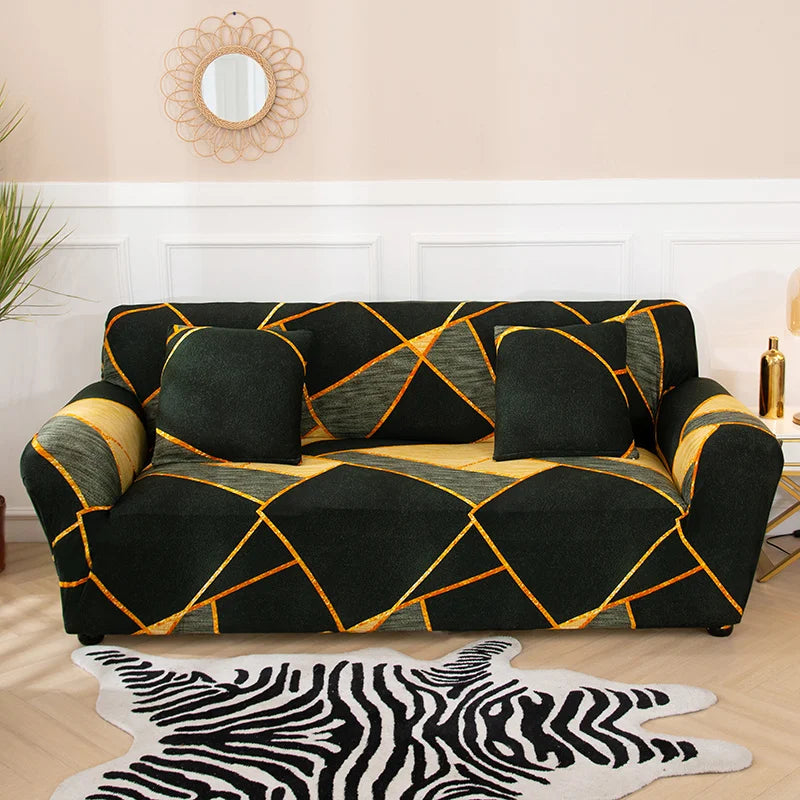 Geometric Sofa Cover - Non-Slip & Elastic - Available in 1, 2, 3 and 4 Seater in Various Patterns Sofa & Chair Covers