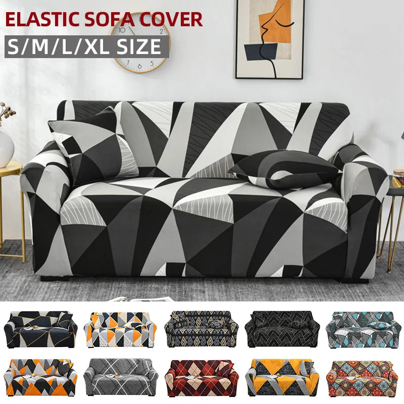 Geometric Sofa Cover - Non-Slip & Elastic - Available in 1, 2, 3 and 4 Seater in Various Patterns Sofa & Chair Covers