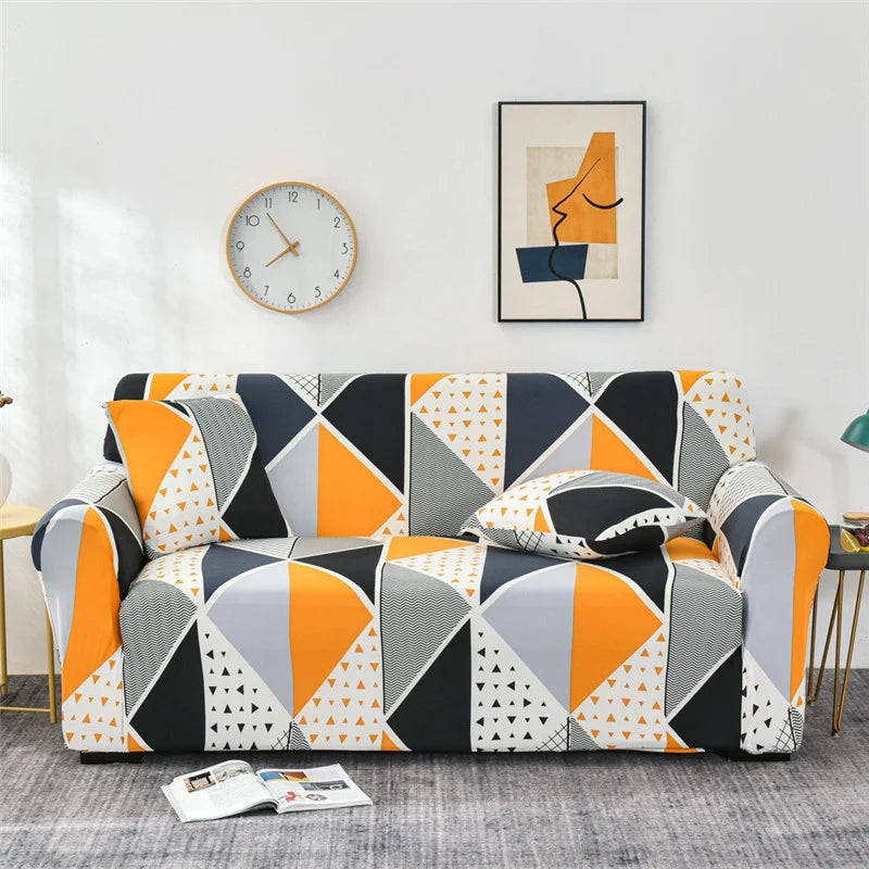 Geometric Sofa Cover - Non-Slip & Elastic - Available in 1, 2, 3 and 4 Seater in Various Patterns Sofa & Chair Covers