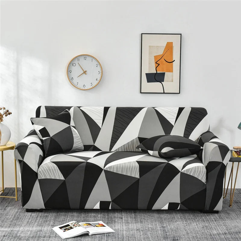 Geometric Sofa Cover - Non-Slip & Elastic - Available in 1, 2, 3 and 4 Seater in Various Patterns Sofa & Chair Covers