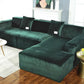 Velvet Plush L Shaped Sofa Velvet Covers for Living Room Sofa & Chair Covers