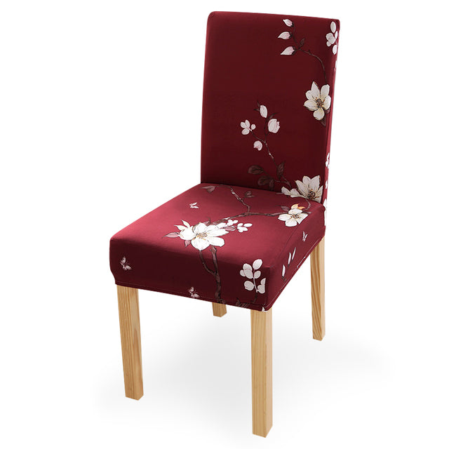 1/2/4/6Pcs Printed Flower Elastic Chair Cover Sofa & Chair Covers