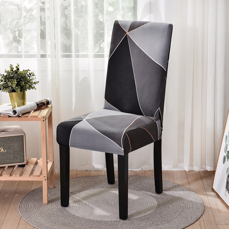 1 Pcs Geometric Dining Chair Cover Spandex Elastic Chair Slipcover Sofa & Chair Covers